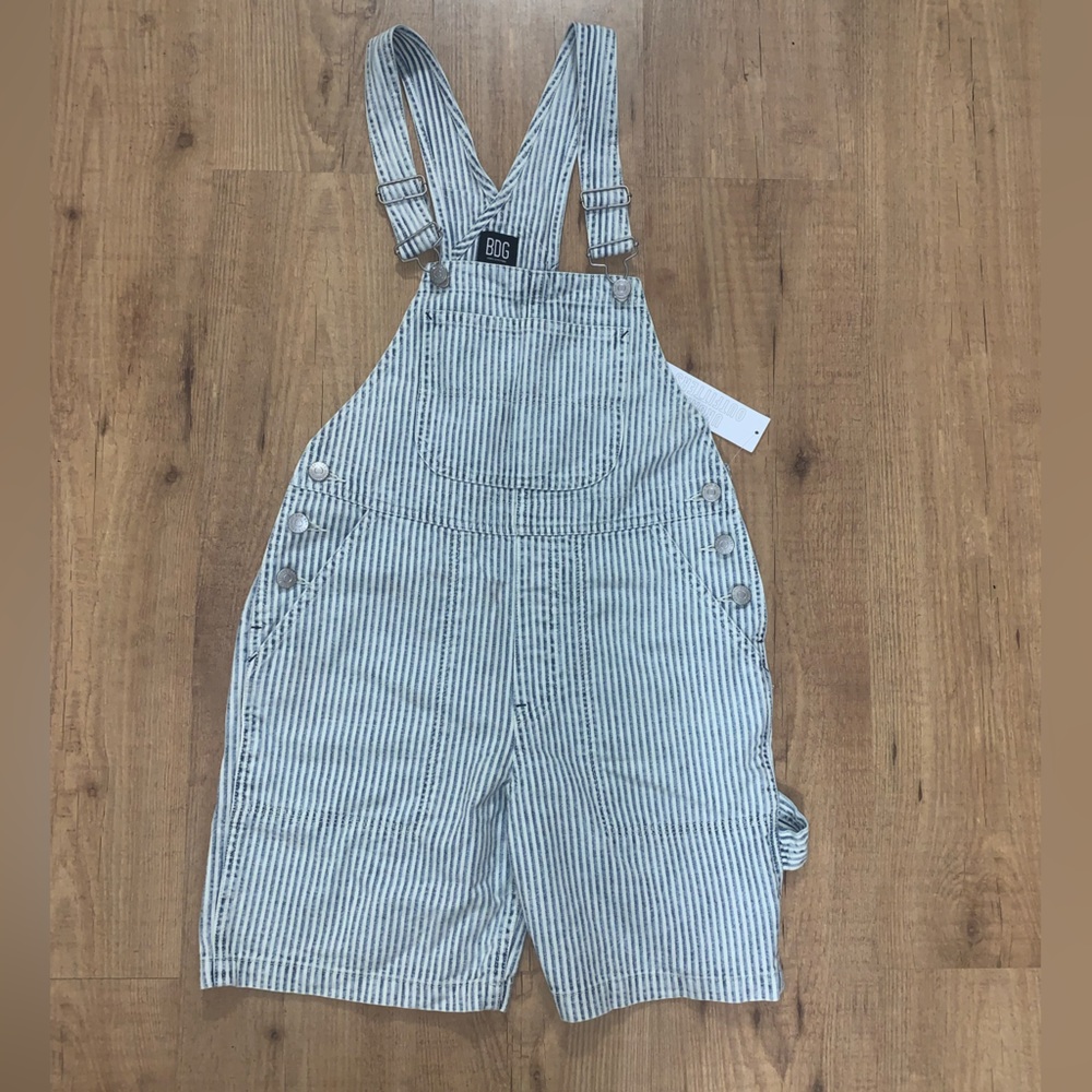 BDG Urban Outfitters stripped overall shorts